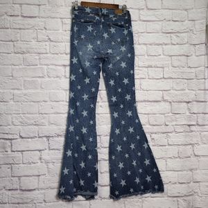 Judy Blue Star Spangle High Waist Super Flare Leg Jeans Size 5/27